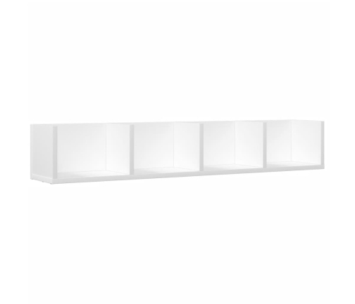 vidaXL Muebles de pared 2 uds madera ingeniería blanco 99x18x16,5 cm