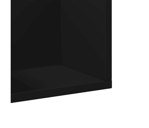 Mueble de pared de madera de ingeniería negro 99x18x16,5 cm