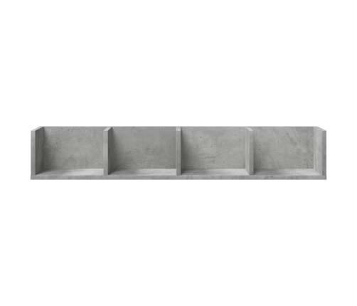 Mueble de pared madera ingeniería gris hormigón 99x18x16,5 cm