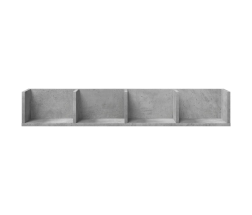 Muebles de pared 2 unidades gris hormigón 99x18x16,5 cm