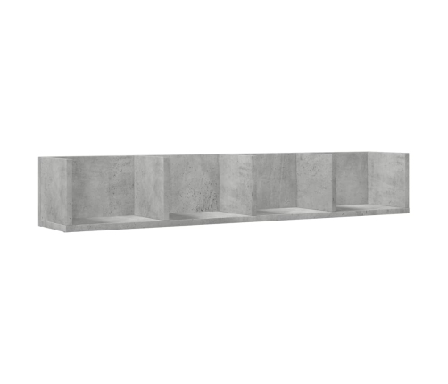 Muebles de pared 2 unidades gris hormigón 99x18x16,5 cm