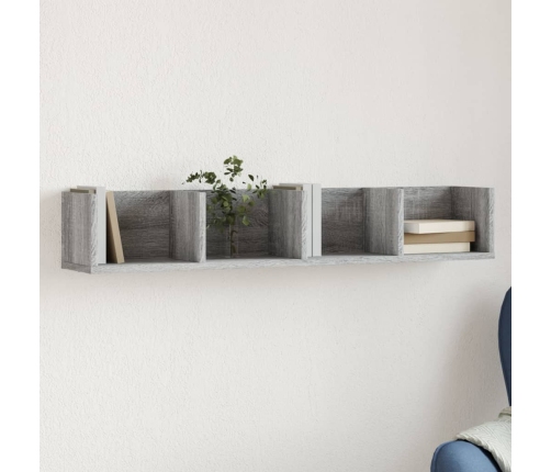 Mueble de pared madera de ingeniería gris Sonoma 99x18x16,5 cm