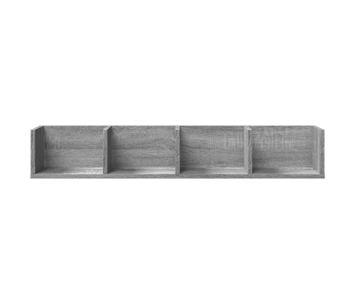 Muebles de pared 2 uds madera gris Sonoma 99x18x16,5 cm