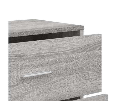 Aparador de madera de ingeniería gris Sonoma 60x31x84 cm