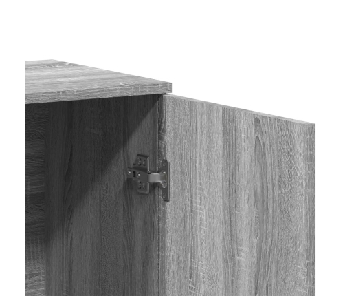 Aparador de madera de ingeniería gris Sonoma 79x38x80 cm