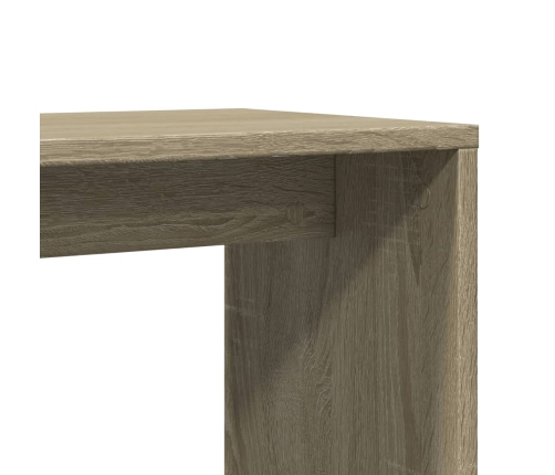 Mesa auxiliar de madera contrachapada color roble 50x30x50 cm