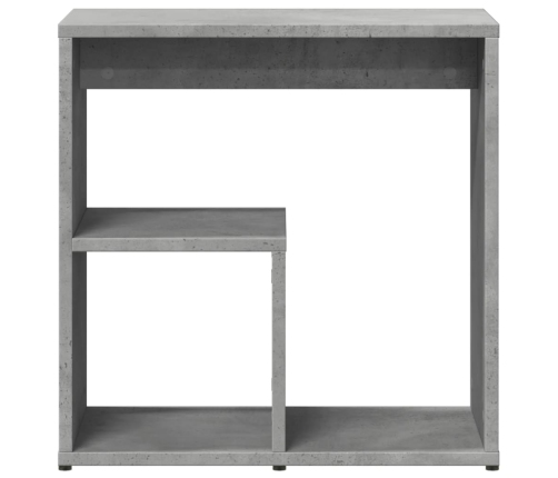 Mesa auxiliar de madera contrachapada gris hormigón 50x30x50 cm