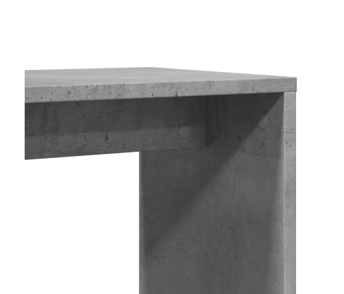 Mesa auxiliar de madera contrachapada gris hormigón 50x30x50 cm