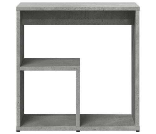 vidaXL Mesa auxiliar 2 uds madera ingeniería gris hormigón 50x30x50 cm