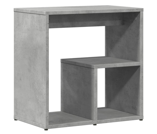 vidaXL Mesa auxiliar 2 uds madera ingeniería gris hormigón 50x30x50 cm