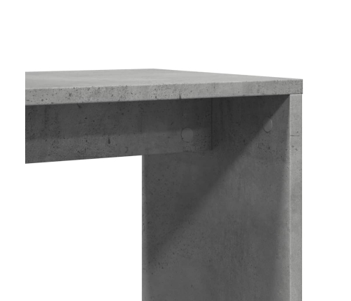 vidaXL Mesa auxiliar 2 uds madera ingeniería gris hormigón 50x30x50 cm