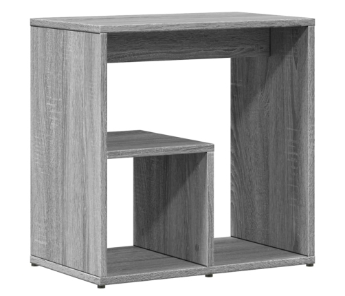 Mesa auxiliar de madera contrachapada gris Sonoma 50x30x50 cm