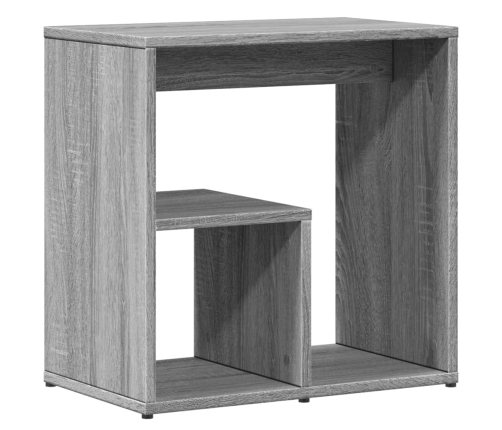 Mesa auxiliar 2 uds madera ingeniería gris Sonoma 50x30x50 cm