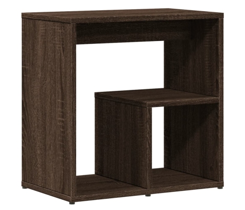 Mesa auxiliar 2 uds madera ingeniería marrón roble 50x30x50 cm