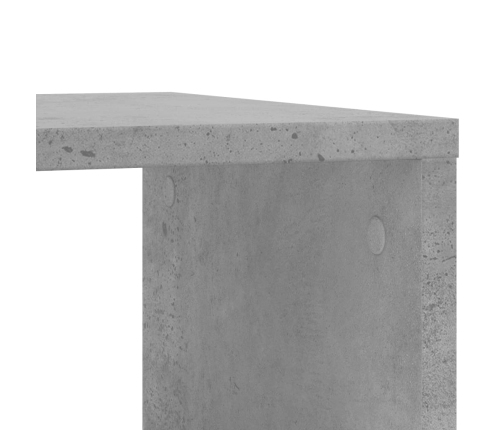 Mesa auxiliar ruedas madera ingeniería gris hormigón 50x30x55cm