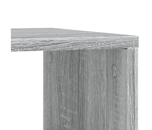 vidaXL Mesa auxiliar ruedas madera ingeniería gris Sonoma 50x30x55 cm