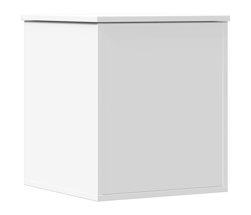Caja de almacenaje madera de ingeniería blanca 40x42x46 cm