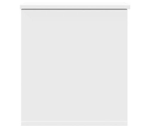 Caja de almacenaje madera de ingeniería blanca 40x42x46 cm