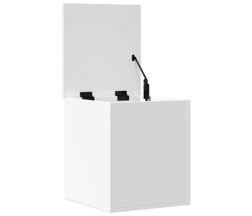 Caja de almacenaje madera de ingeniería blanca 40x42x46 cm