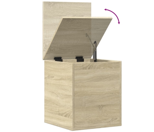 Caja de almacenaje madera ingeniería roble Sonoma 40x42x46 cm