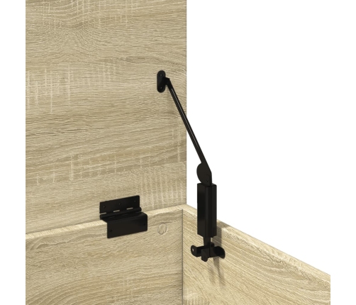 Caja de almacenaje madera ingeniería roble Sonoma 40x42x46 cm