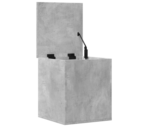 Caja de almacenaje madera ingeniería gris hormigón 40x42x46 cm