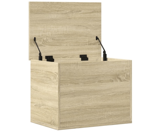 Caja de almacenaje madera ingeniería roble Sonoma 60x42x46 cm