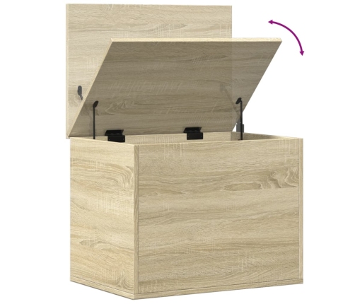 Caja de almacenaje madera ingeniería roble Sonoma 60x42x46 cm