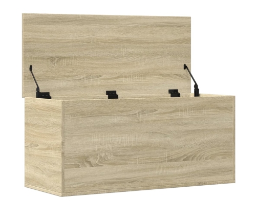 Caja de almacenaje madera ingeniería roble Sonoma 100x42x46 cm