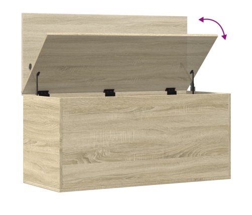 Caja de almacenaje madera ingeniería roble Sonoma 100x42x46 cm