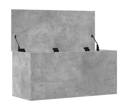 Caja de almacenaje madera ingeniería gris hormigón 100x42x46 cm