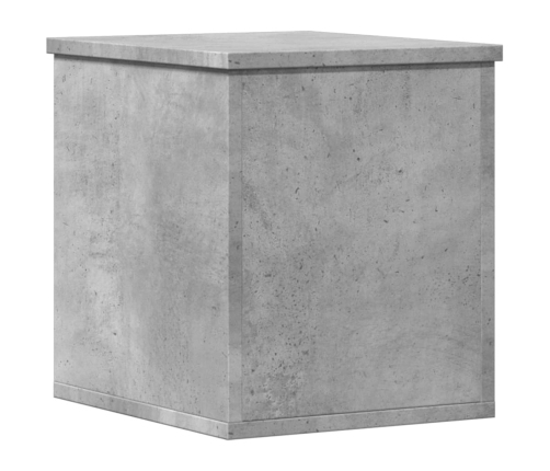 Caja de almacenaje madera ingeniería gris hormigón 30x35x35 cm