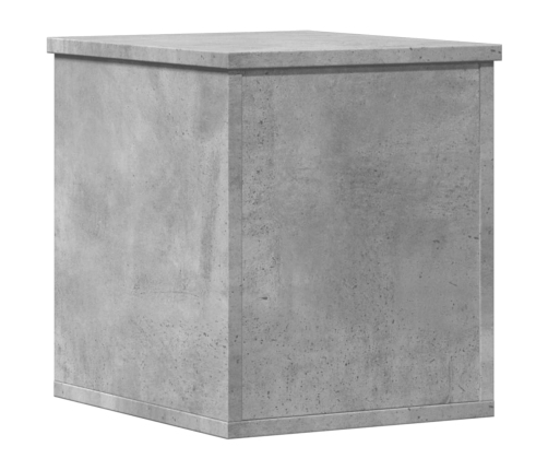 Caja de almacenaje madera ingeniería gris hormigón 30x35x35 cm