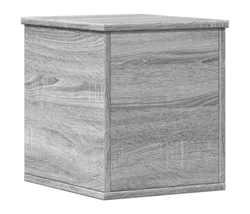 Caja de almacenaje madera ingeniería gris Sonoma 30x35x35 cm