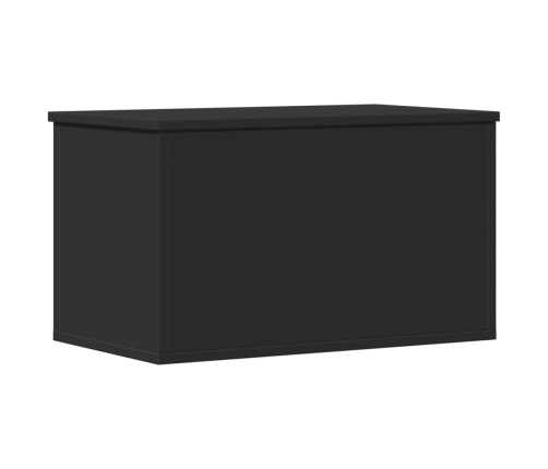 Caja de almacenaje madera de ingeniería negro 60x35x35 cm