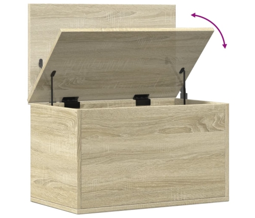 Caja de almacenaje madera ingeniería roble sonoma 60x35x35 cm