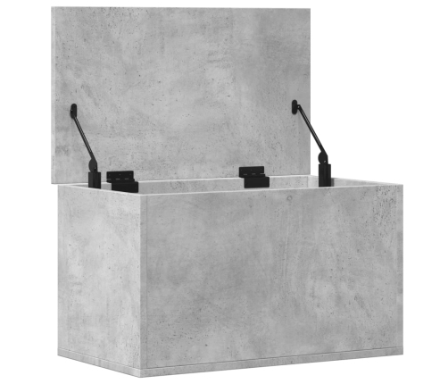 Caja de almacenaje madera ingeniería gris hormigón 60x35x35 cm