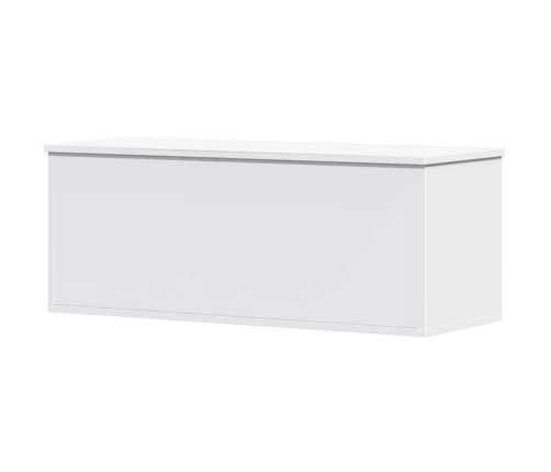 Caja de almacenaje madera de ingeniería blanco 90x35x35 cm