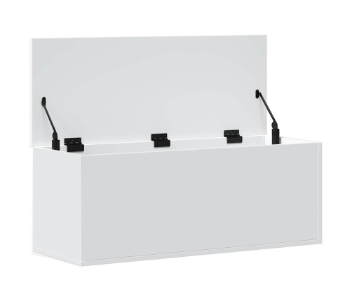 Caja de almacenaje madera de ingeniería blanco 90x35x35 cm