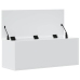 Caja de almacenaje madera de ingeniería blanco 90x35x35 cm