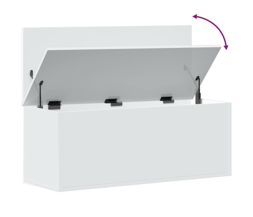 Caja de almacenaje madera de ingeniería blanco 90x35x35 cm
