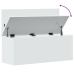 Caja de almacenaje madera de ingeniería blanco 90x35x35 cm