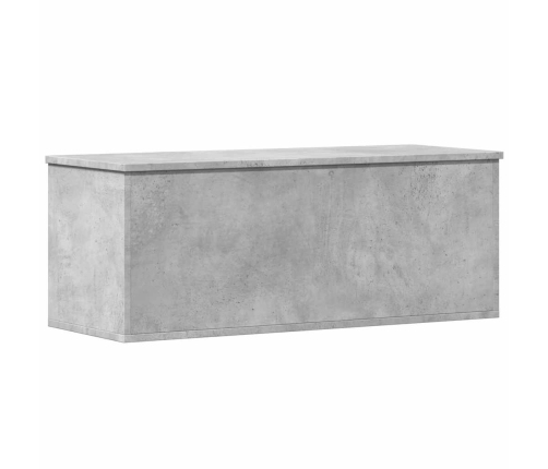 Caja de almacenaje madera ingeniería gris hormigón 90x35x35 cm