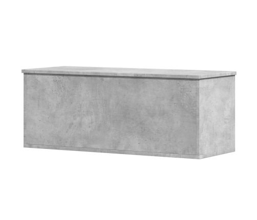 Caja de almacenaje madera ingeniería gris hormigón 90x35x35 cm