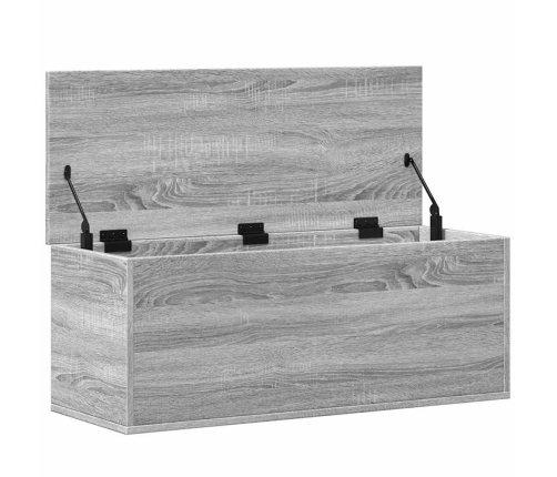 Caja de almacenaje madera de ingeniería gris Sonoma 90x35x35 cm