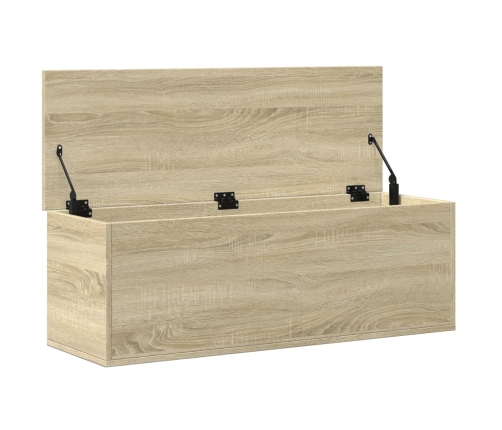 Caja de almacenaje madera ingeniería roble sonoma 102x35x35 cm