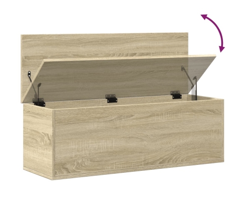 Caja de almacenaje madera ingeniería roble sonoma 102x35x35 cm