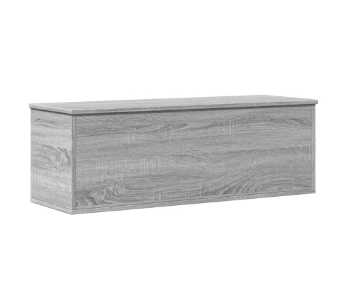 Caja de almacenaje madera ingeniería gris Sonoma 102x35x35 cm