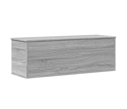 Caja de almacenaje madera ingeniería gris Sonoma 102x35x35 cm