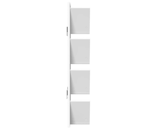 vidaXL Estantería de pared 4 niveles blanco 33x16x90 cm